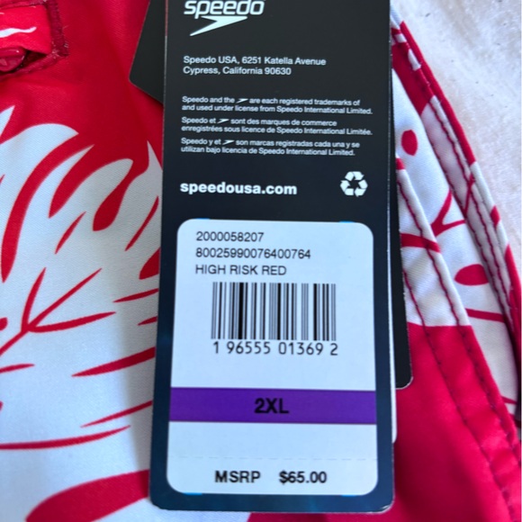 Speedo Men’s Swim Trunks 2XL - Picture 10 of 10